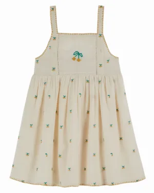 Emile Girls' Cherry Embroidered  Dress