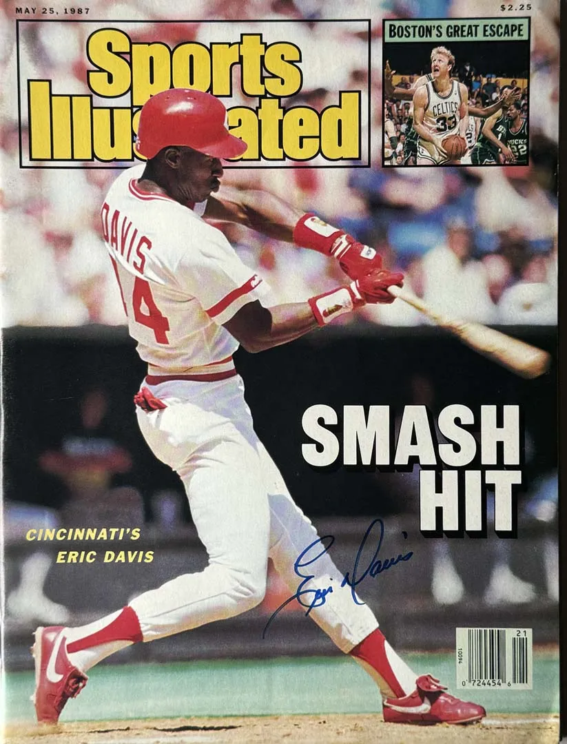 Eric Davis Signed Sports Illustrated 5/25/1987 Issue (JSA)