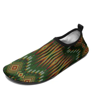 Fire Feather Green Sockamoccs