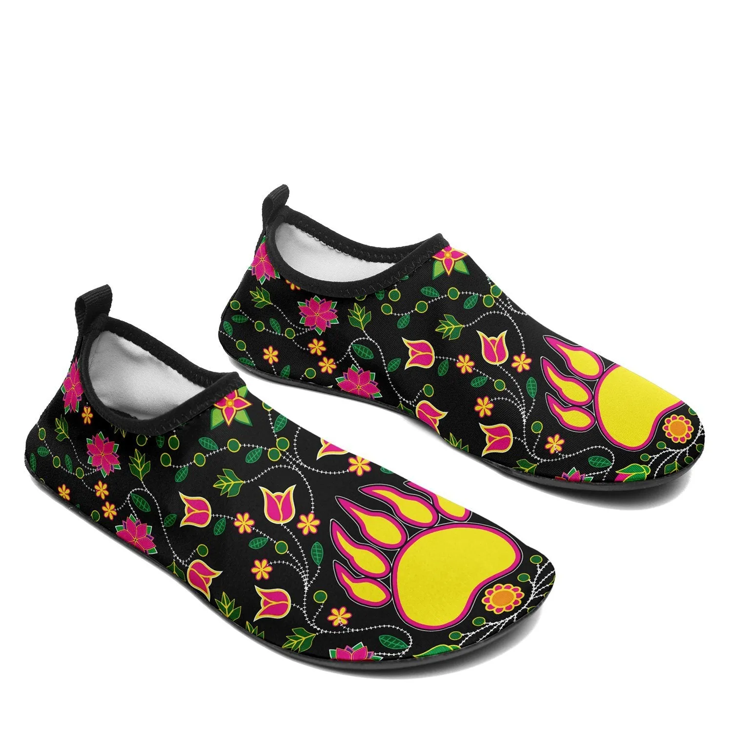 Floral Bearpaw Pink and Yellow Sockamoccs