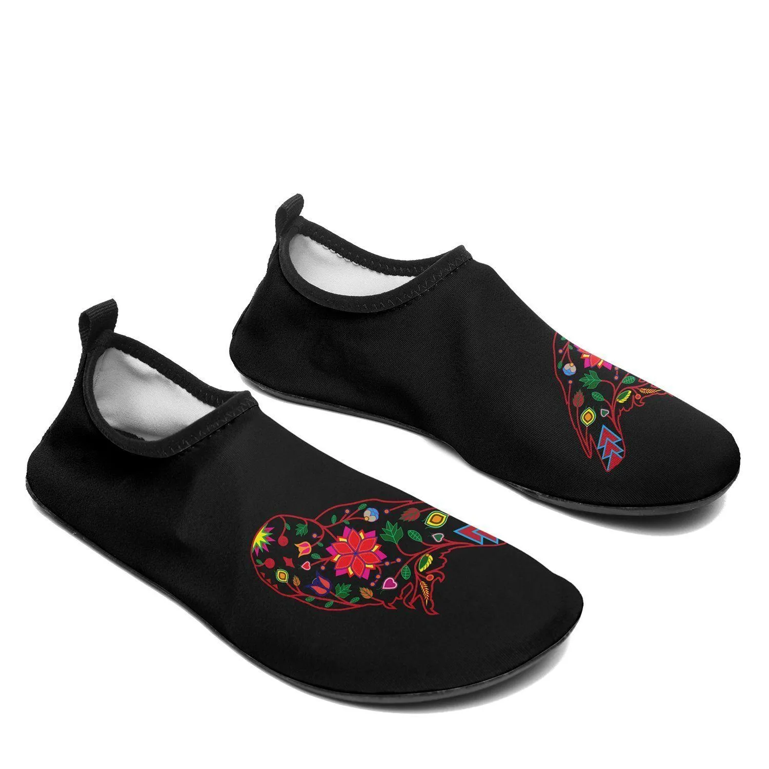 Floral Owl Sockamoccs Kid's Sockamoccs Slip On Shoes