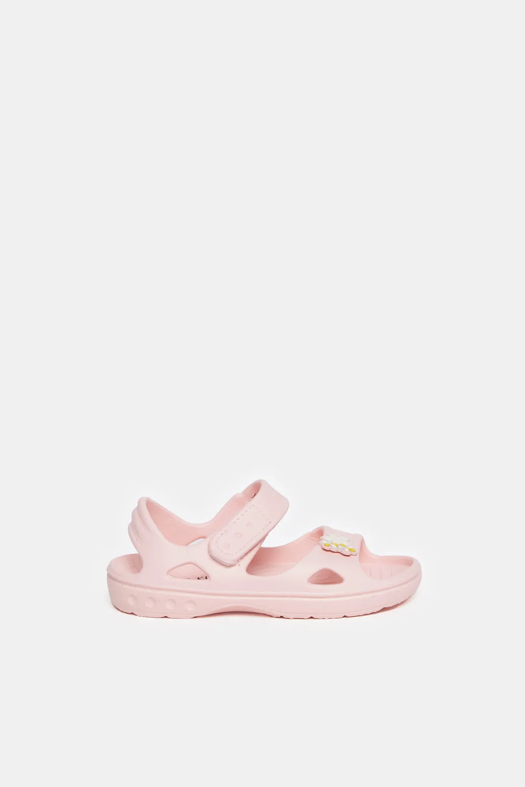 Girls Pink Plain Patch Slide