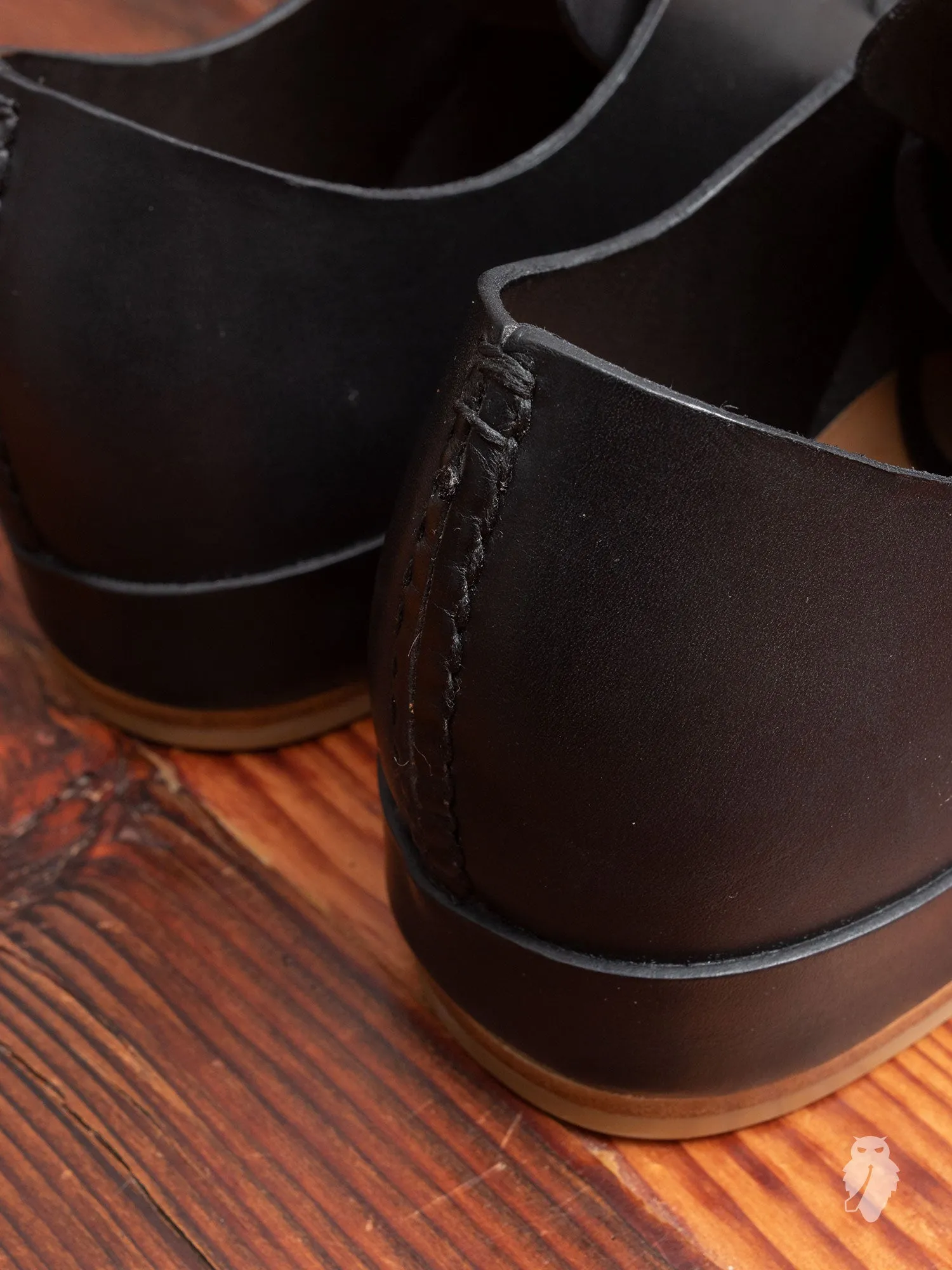 Hand Sewn Low-Top Sneaker in Black