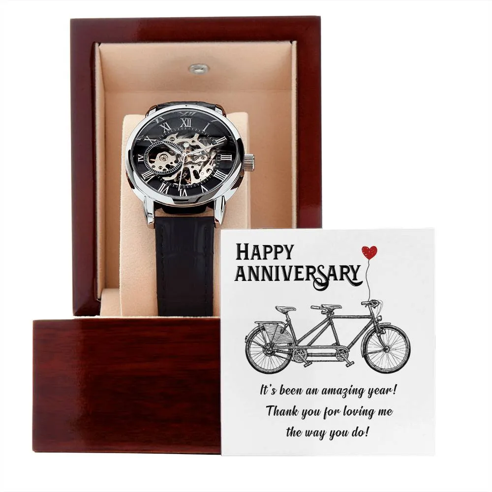 Happy Anniversary its been an amazing years, Men's Openwork Watch