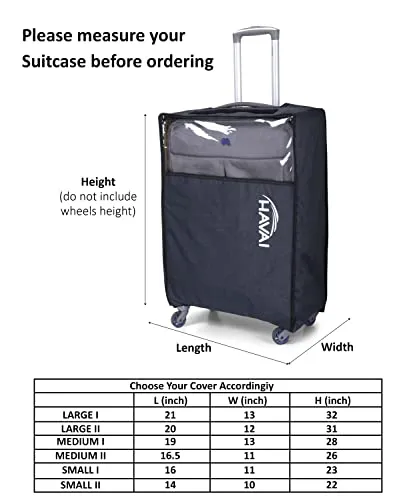 HAVAI Suitcase Storage Protector - Store your suitcase Safely (24 Inch), Navy Blue, Pack of 1