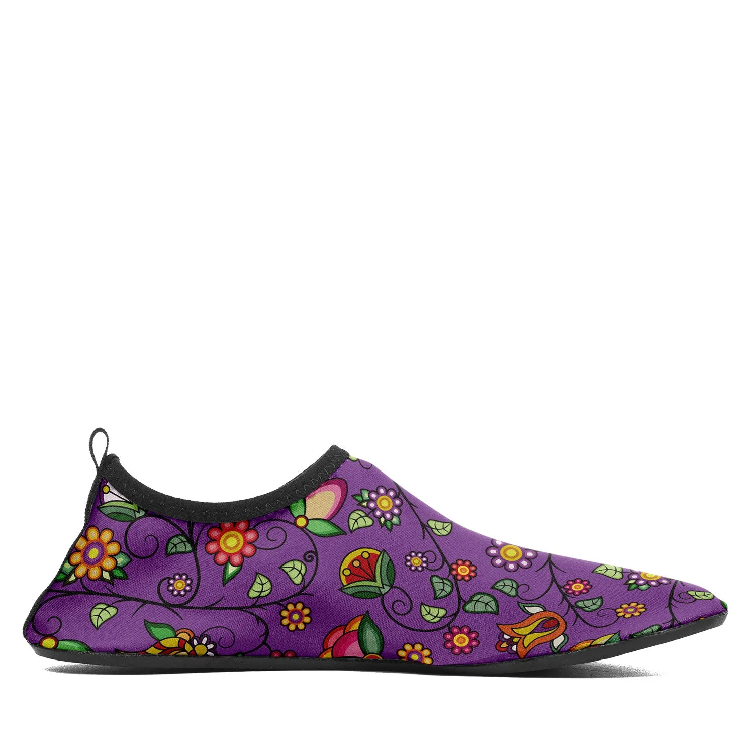 Heartbeat Petals Purple Kid's Sockamoccs Slip On Shoes