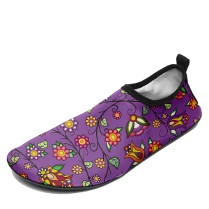 Heartbeat Petals Purple Kid's Sockamoccs Slip On Shoes