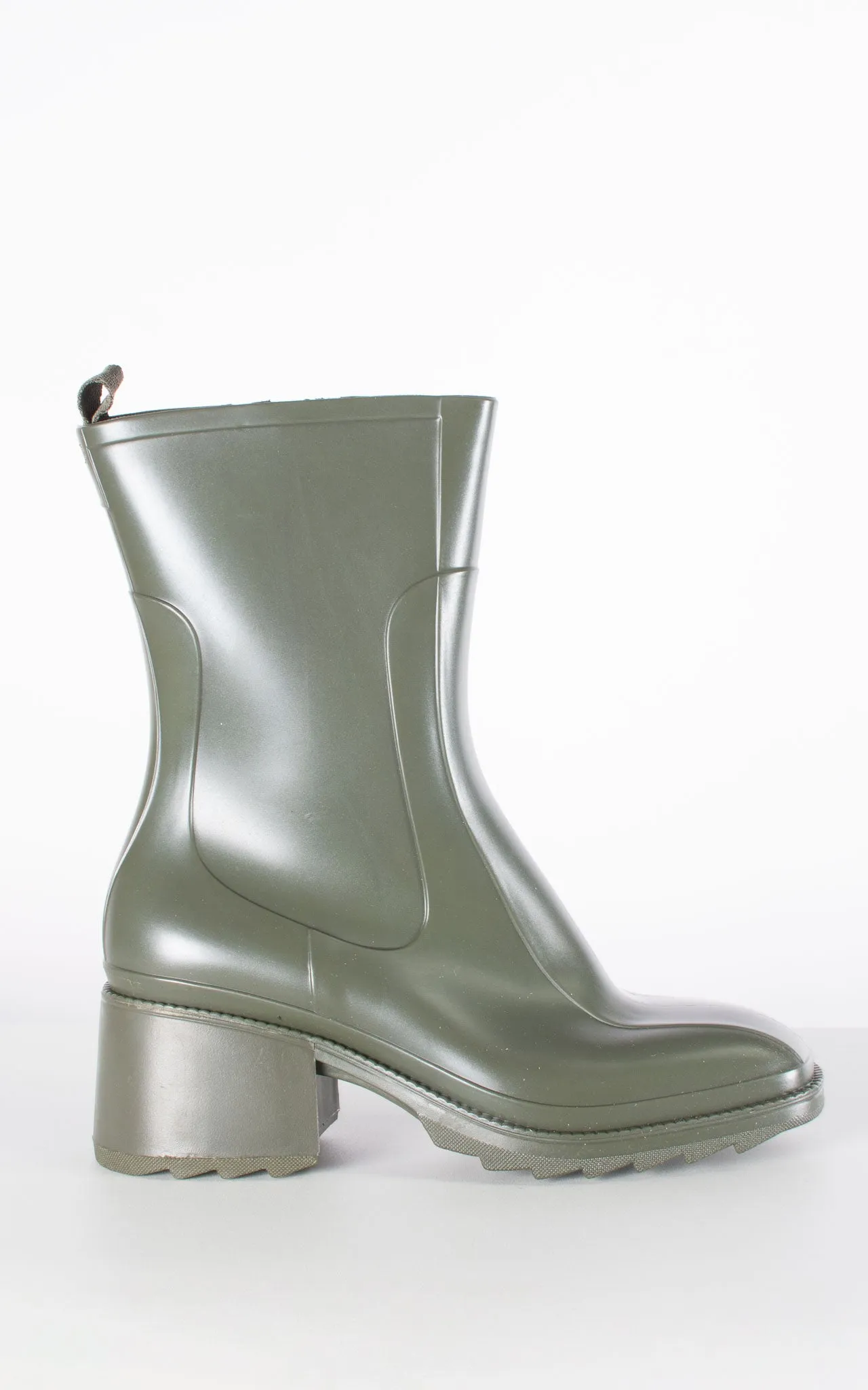 Heeled Welly Boot | Khaki