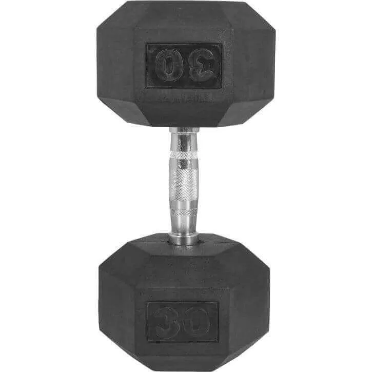 Hex Rubber Dumbbell 30KG