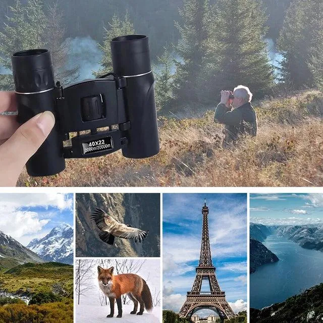 High-Definition 40x22 Binoculars - Compact Long-Range Telescope for Outdoor Adventures