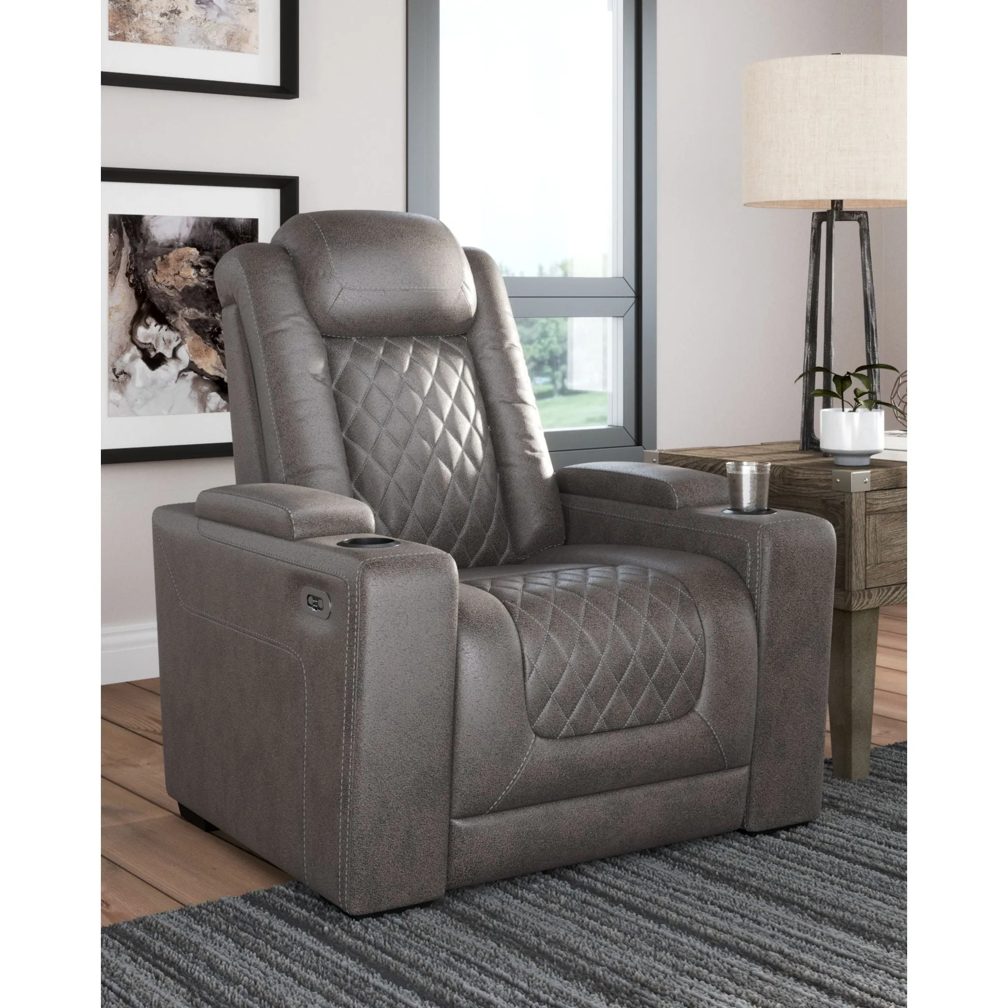 HyllMont Power Recliner with Adjustable Headrest