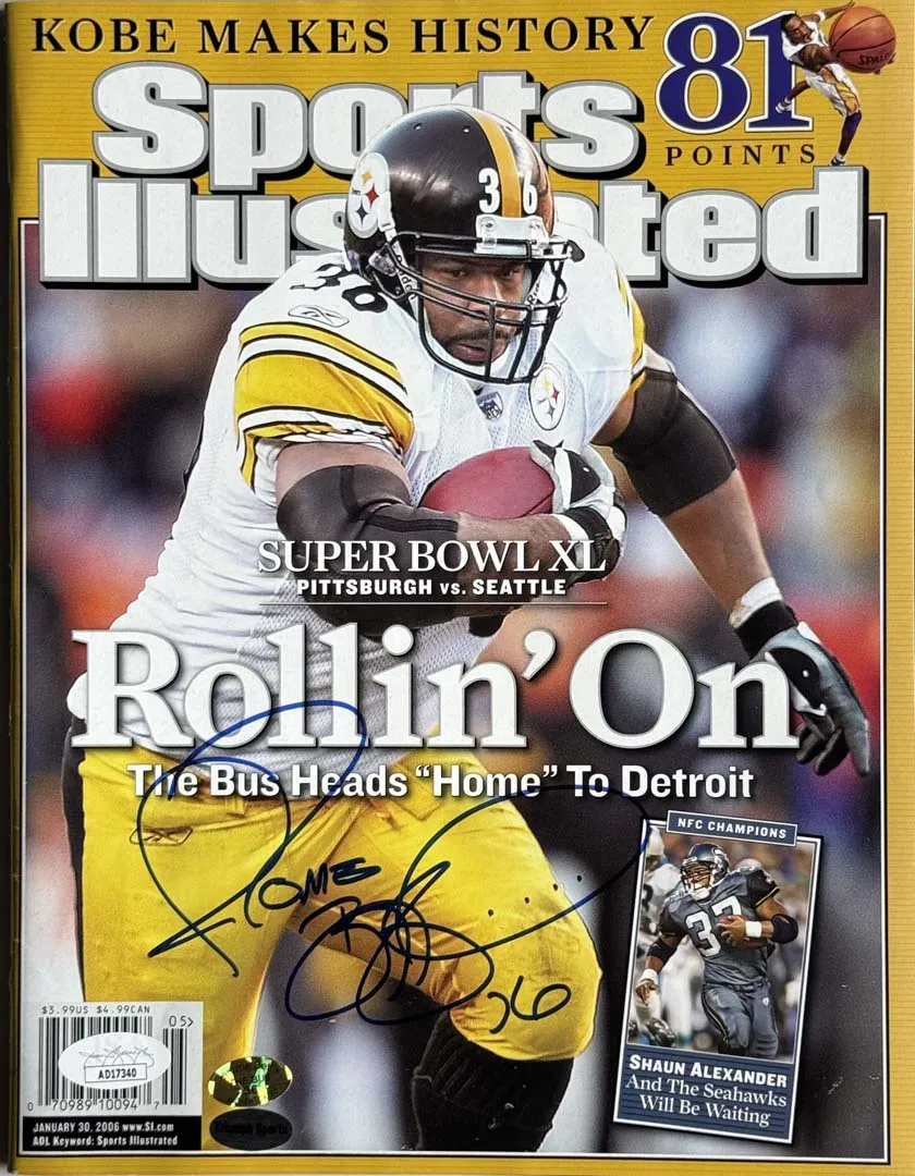 Jerome Bettis Signed Sports Illustrated 1/30/2006 Issue (JSA)