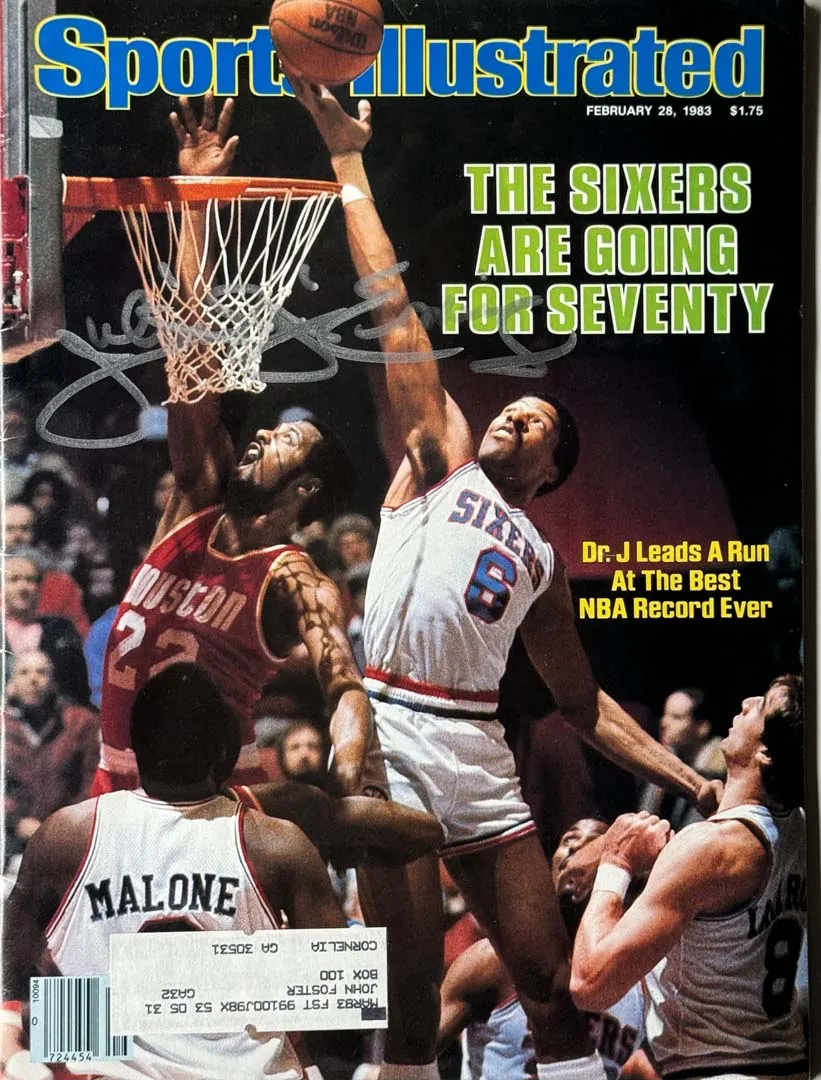 Julius Irving Signed Sports Illustrated 2/28/1983 Issue (JSA)