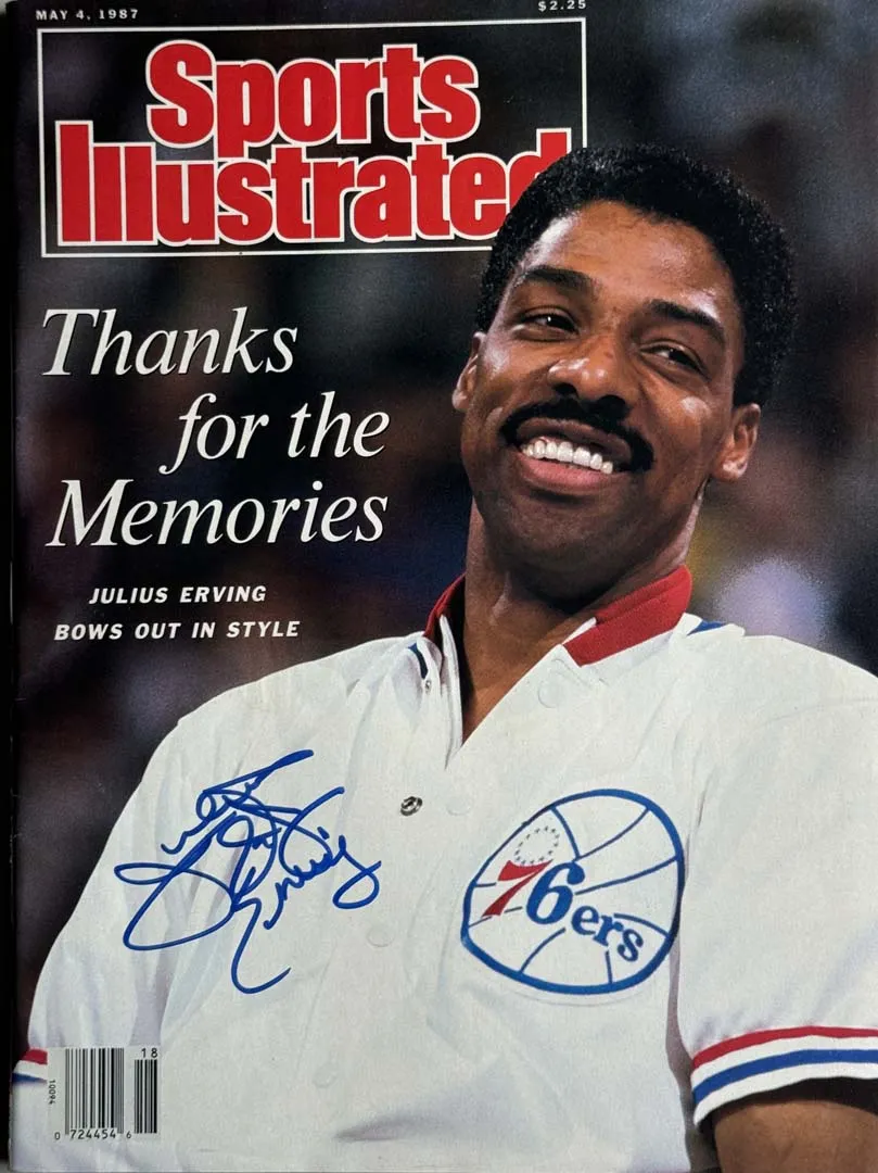 Julius Irving Signed Sports Illustrated 5/4/1987 Issue (JSA)