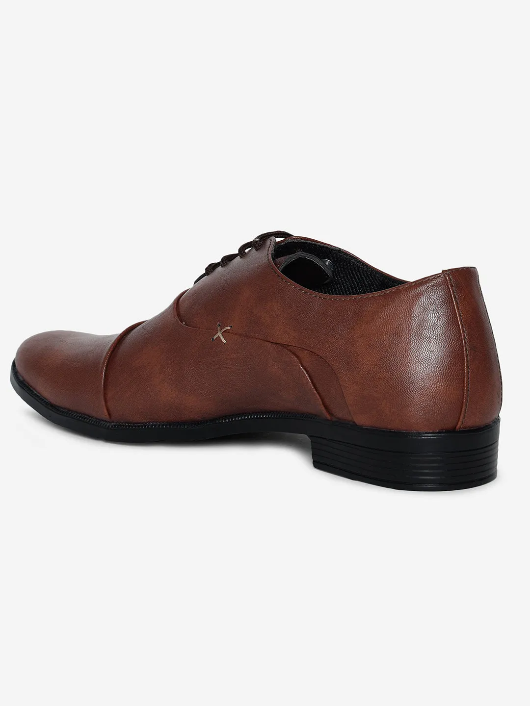 JUMP USA Mens Brown Laceup Formal Shoes