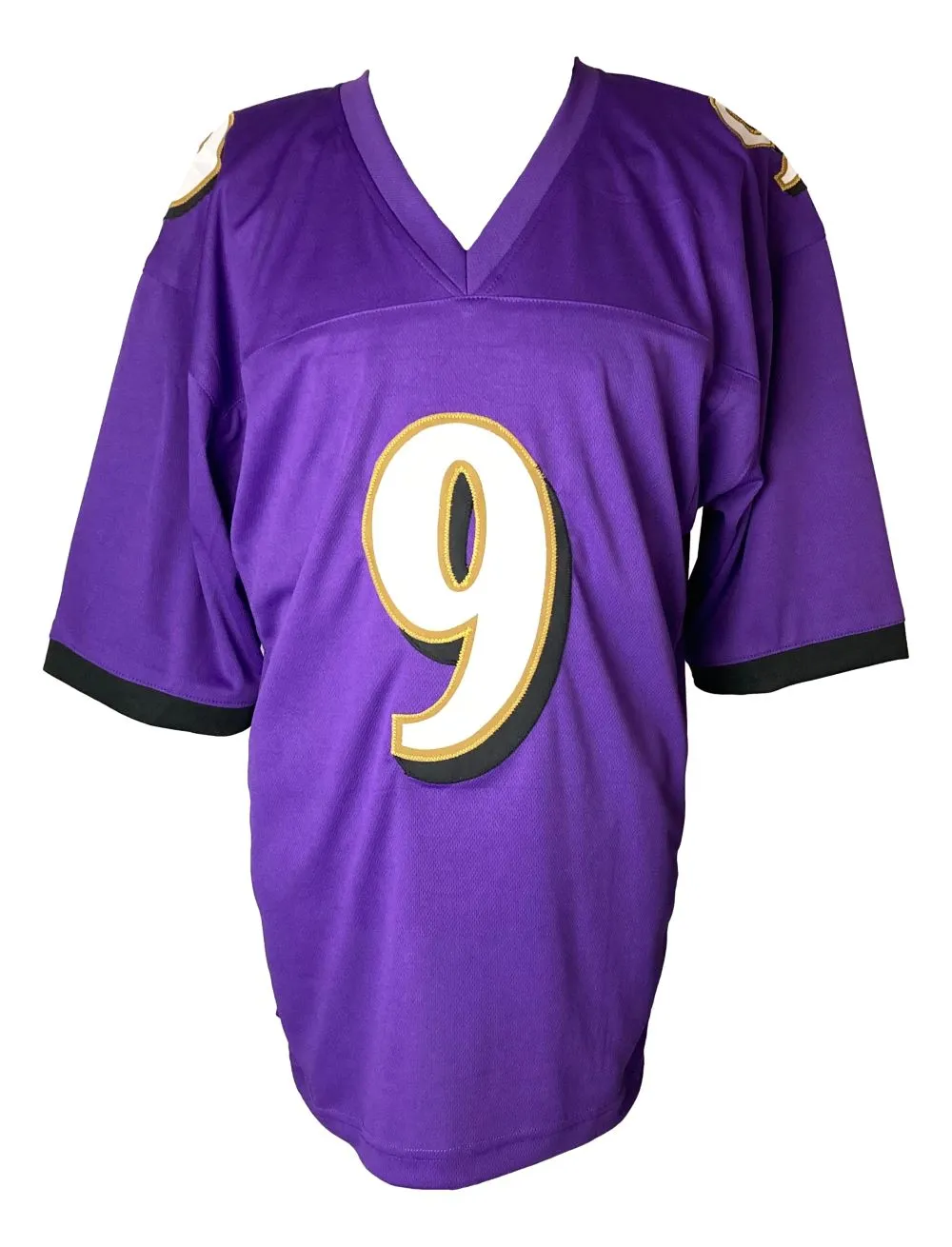 Justin Tucker Baltimore Signed Purple Football Jersey JSA ITP