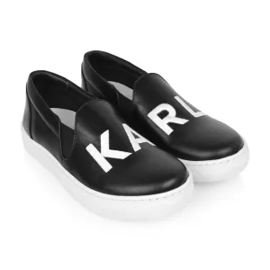 Karl Lagerfeld Leather Slip On Shoes