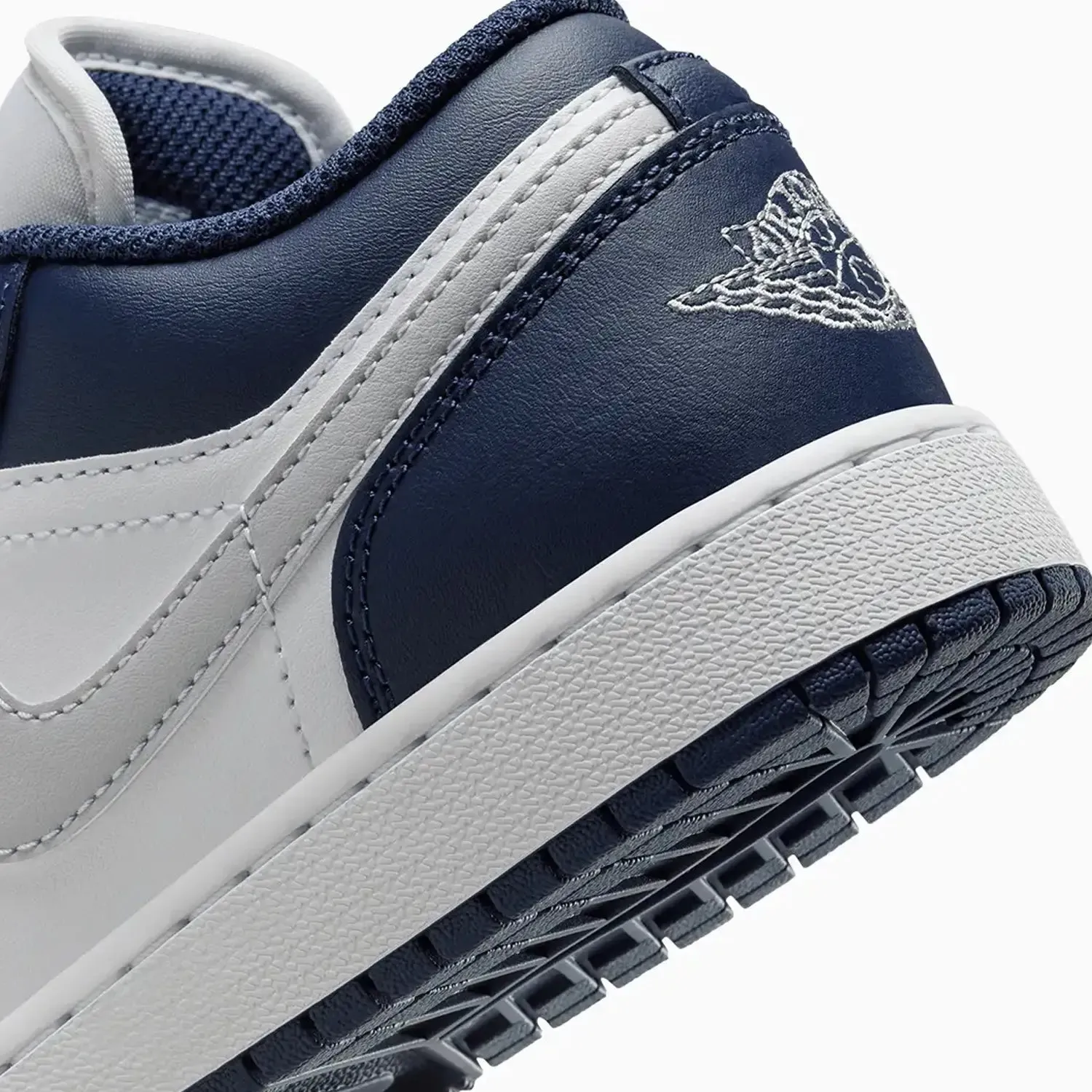 Kid's Air Jordan 1 Low "Midnight Navy Wolf Grey"  Grade School