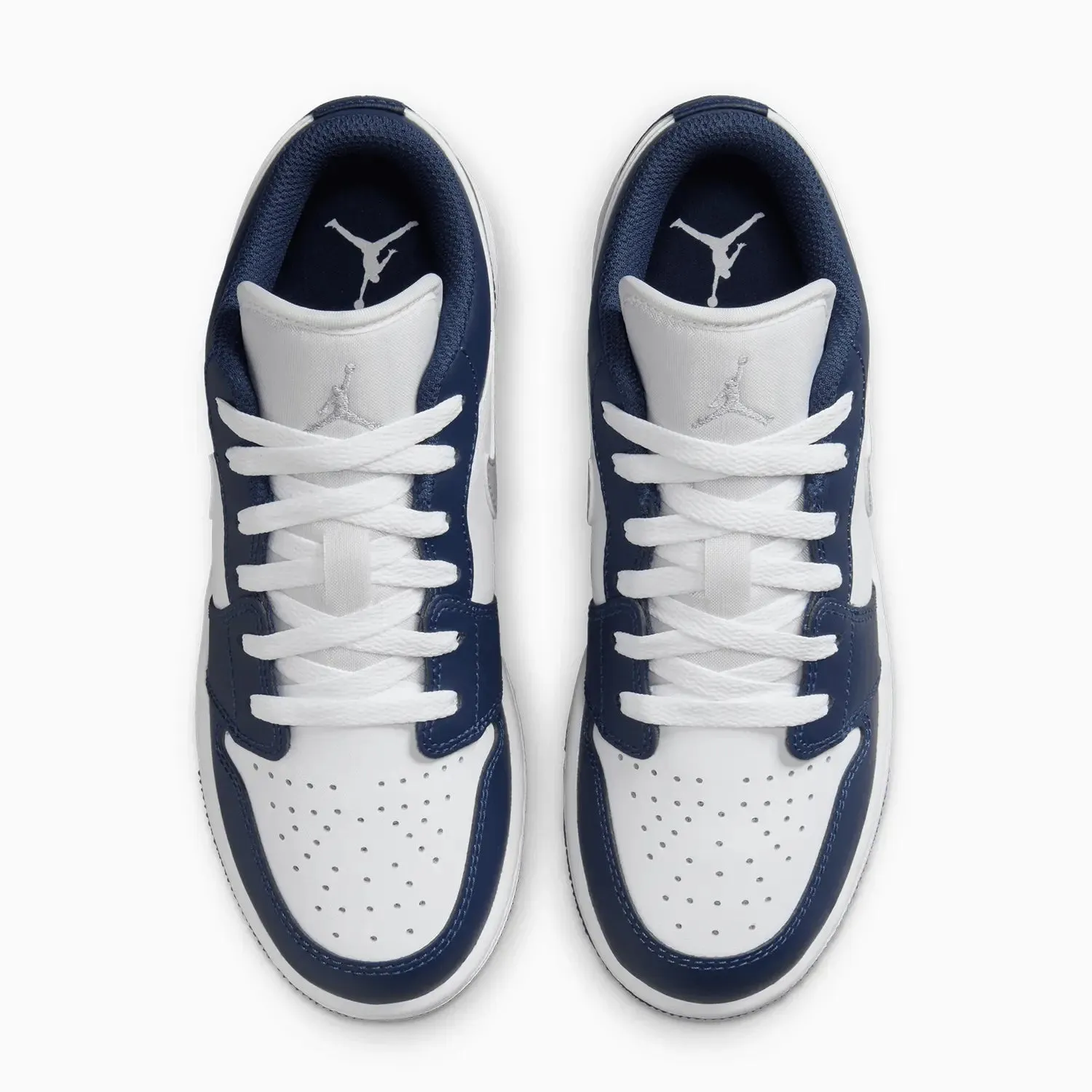 Kid's Air Jordan 1 Low "Midnight Navy Wolf Grey"  Grade School