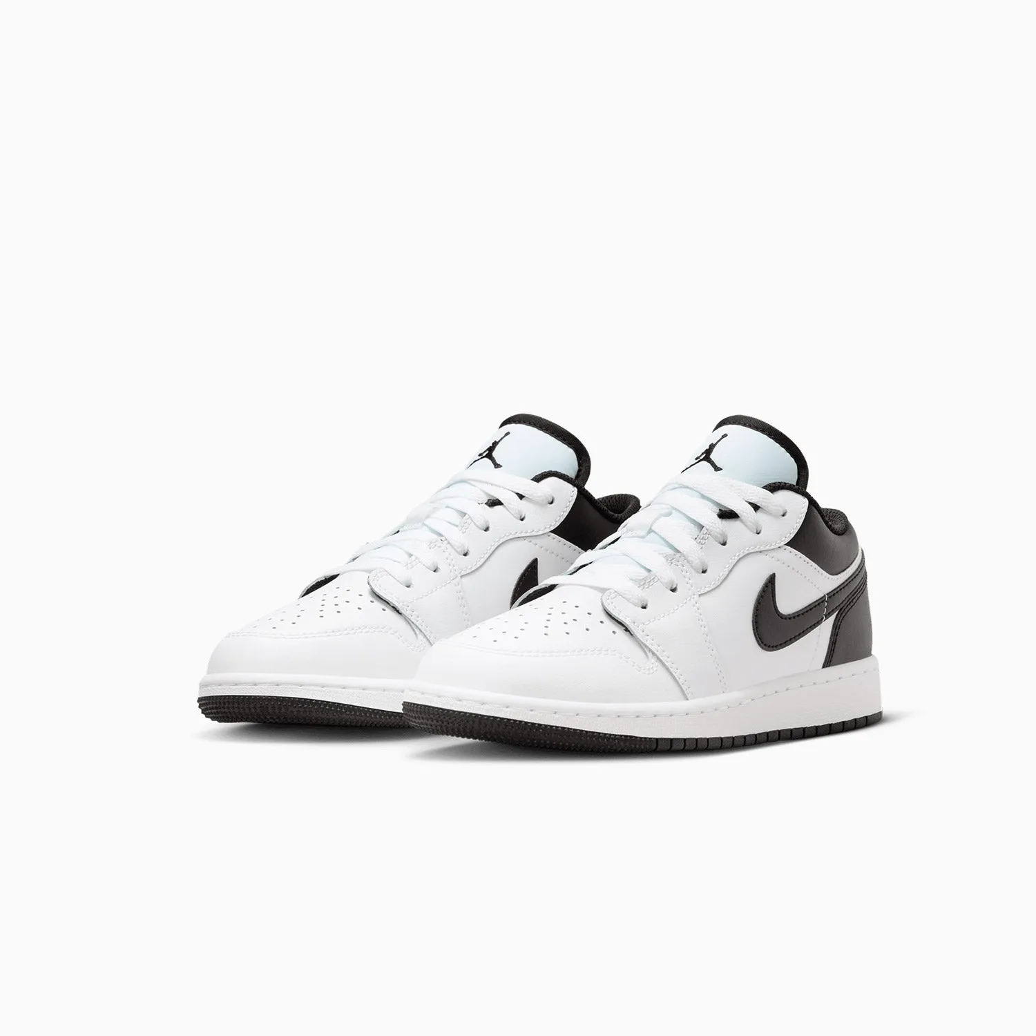 Kid's Air Jordan 1 Low "White Black" Grade School