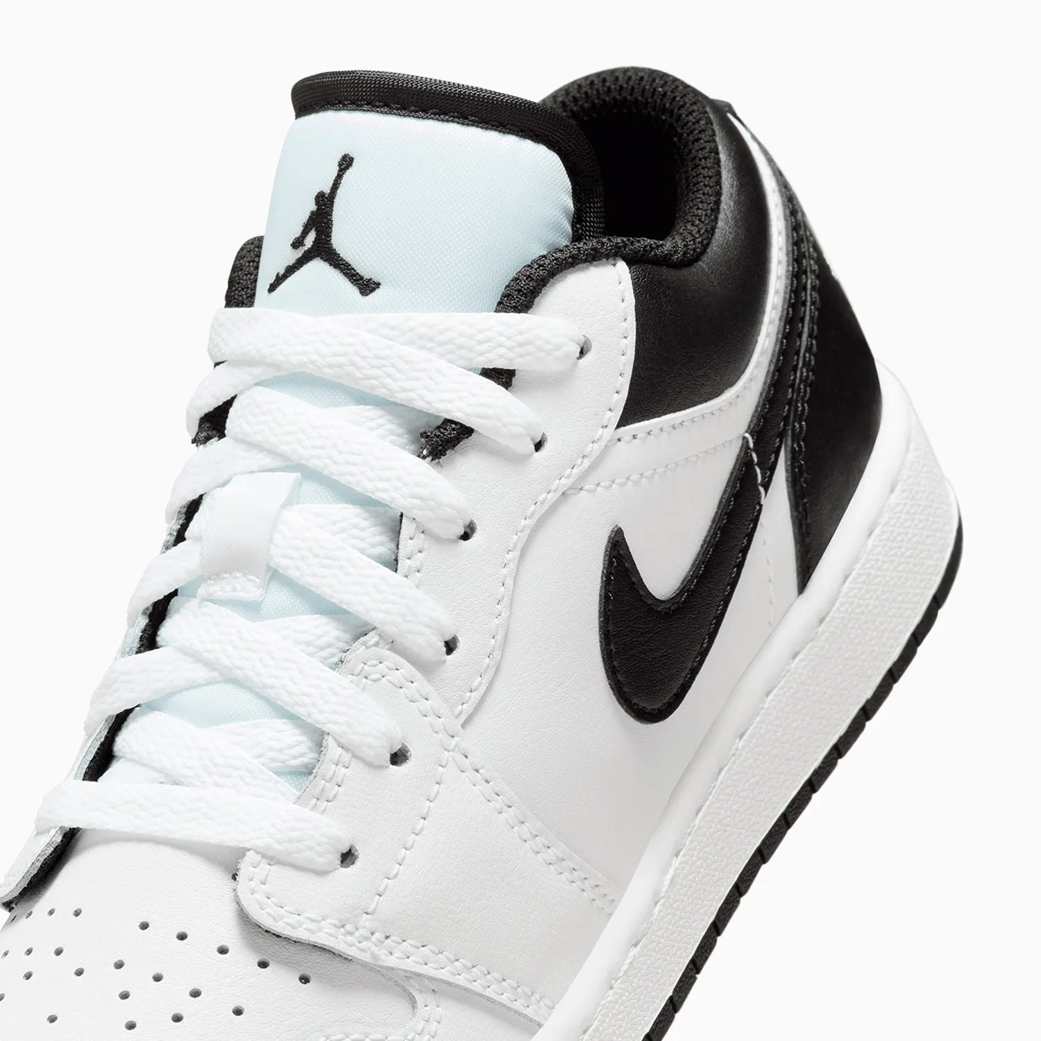 Kid's Air Jordan 1 Low "White Black" Grade School