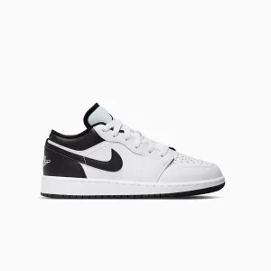 Kid's Air Jordan 1 Low "White Black" Grade School