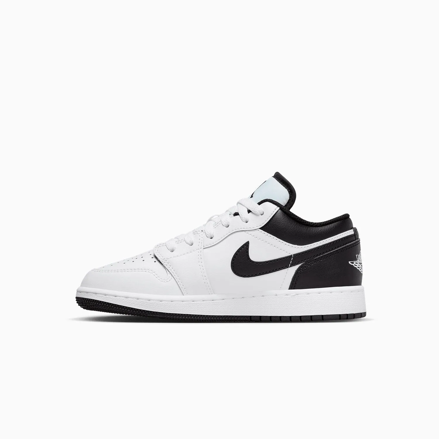 Kid's Air Jordan 1 Low "White Black" Grade School