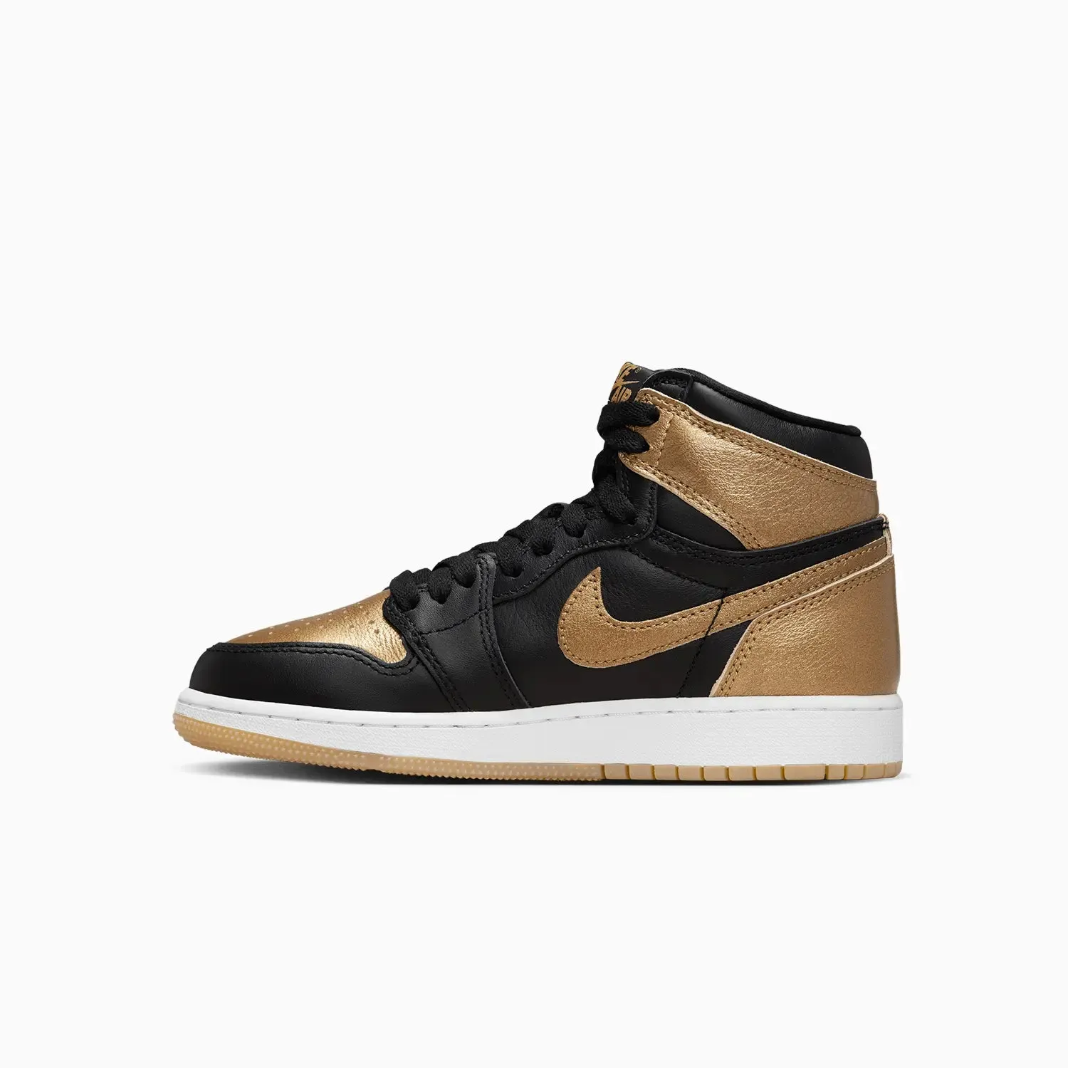 Kid's Air Jordan 1 Retro High OG "Black Metallic Gold" Grade School