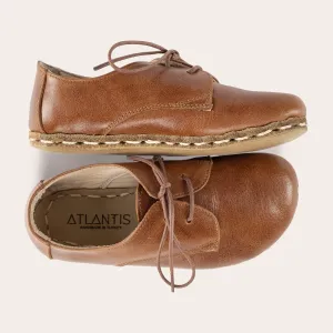 Kid's Brown Barefoot Oxfords