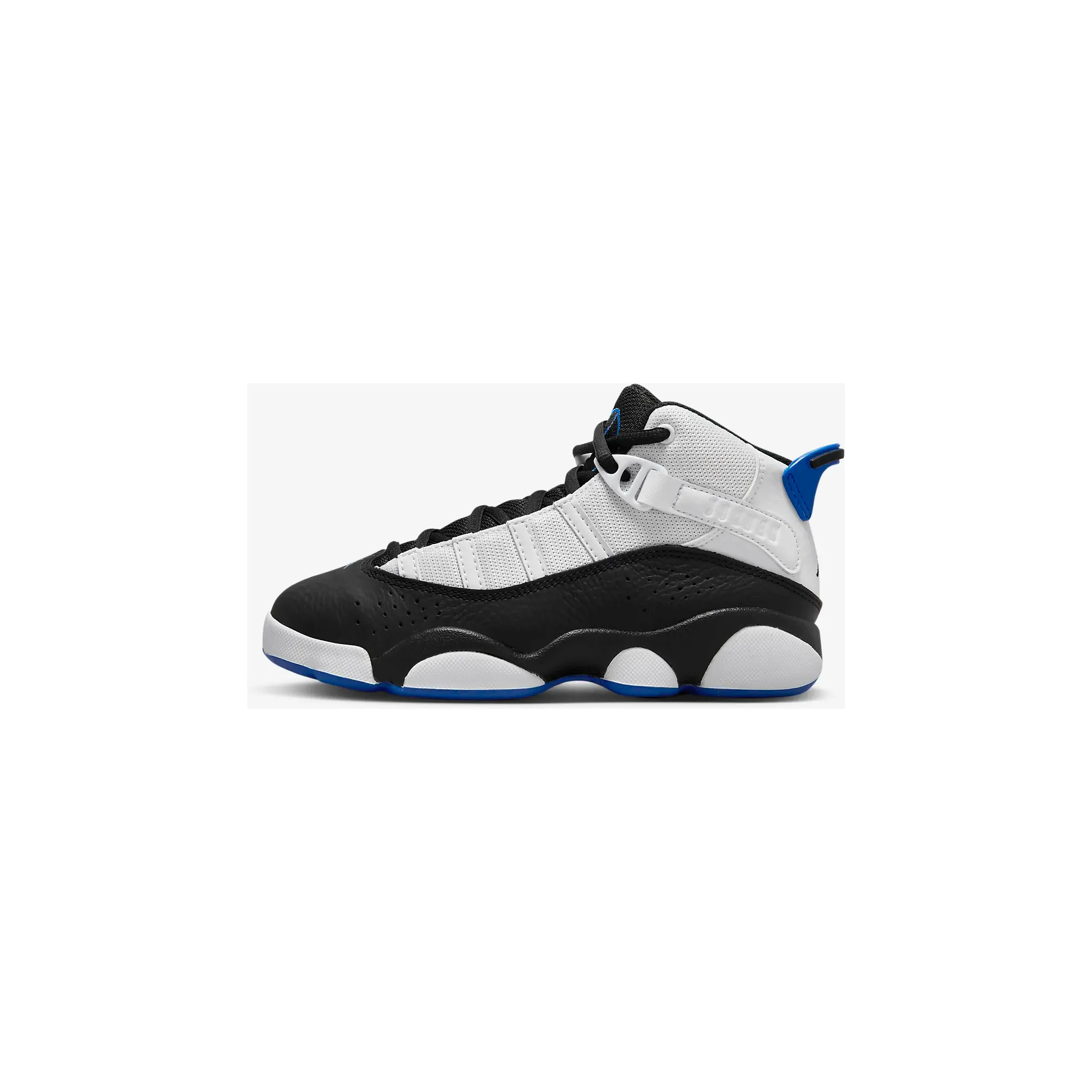 Kid's Jordan 6 Rings Shoes - White / Black / Game Royal