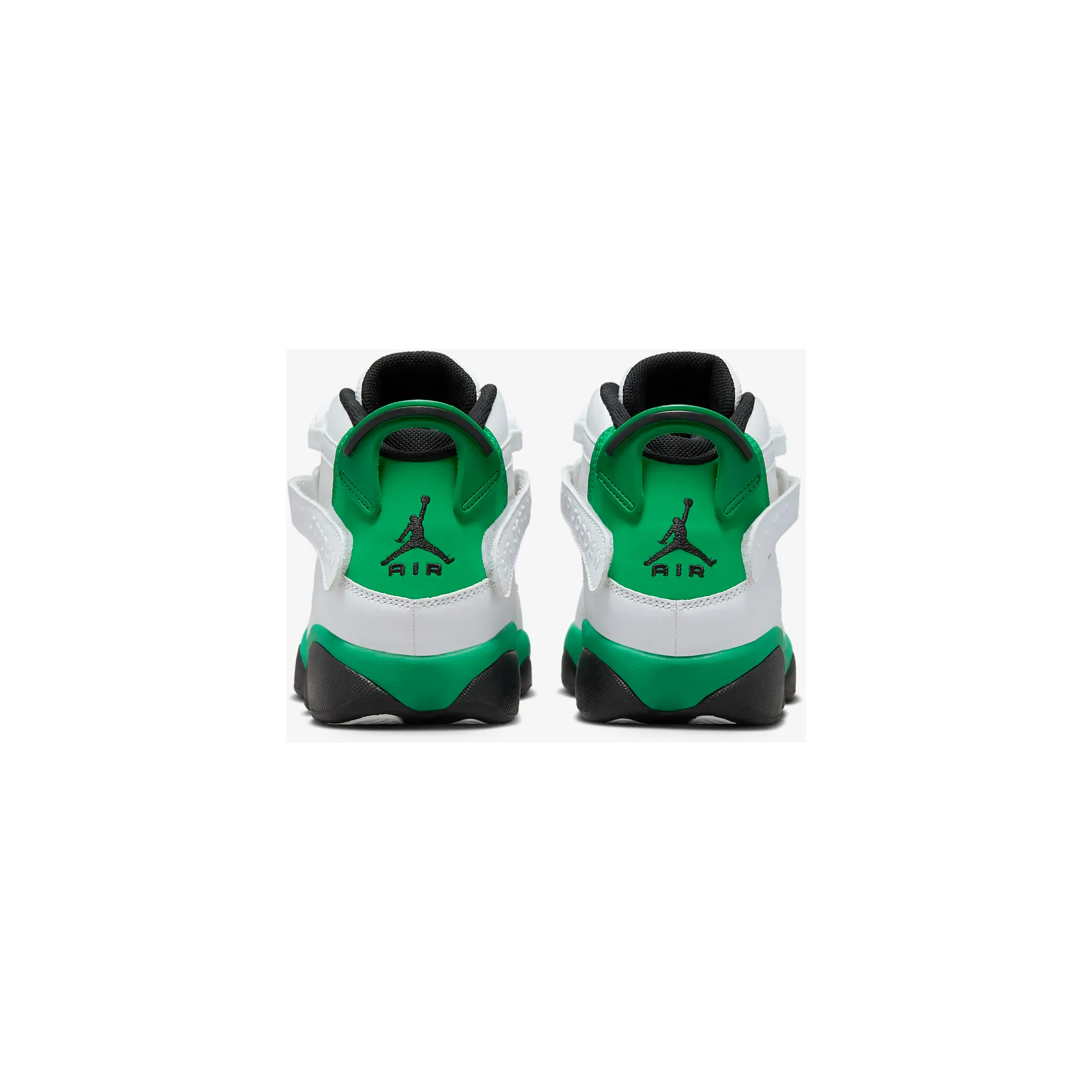 Kid's Jordan 6 Rings Shoes - White / Black / Lucky Green