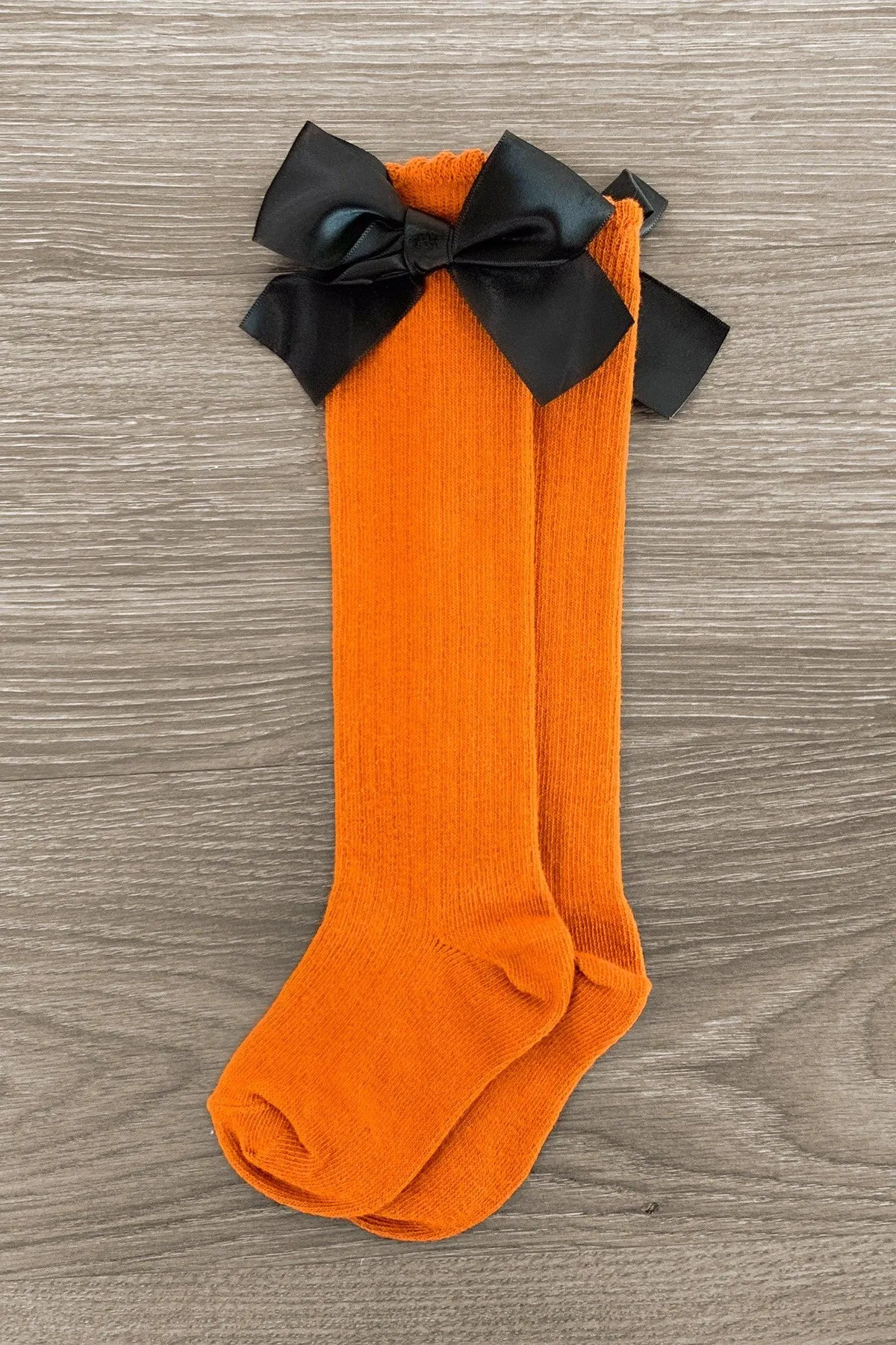 Knee High Silk Bow Socks