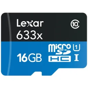 Lexar 633X 16GB 95MB/s High Performance Micro SD Memory Card - With USB 3.0 Card Reader