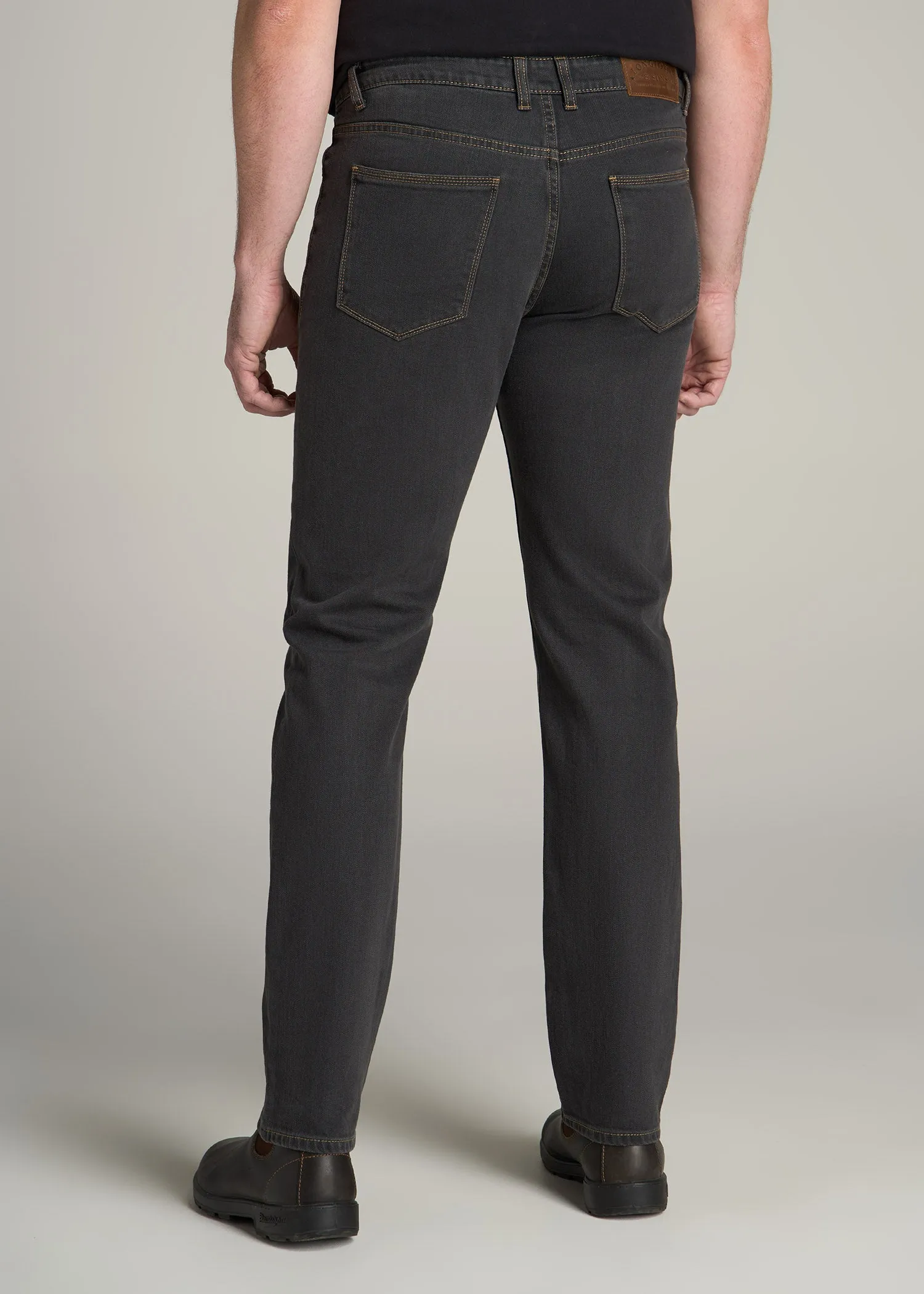 LJ&S STRAIGHT LEG Jeans for Tall Men in Vintage Black