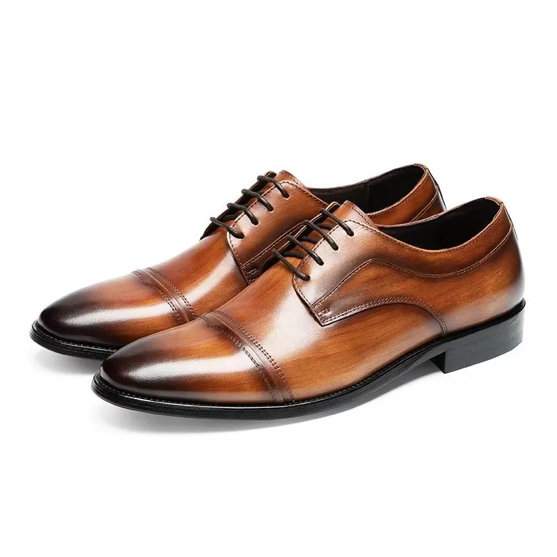 LuxeLeather Chic Derbies Dress Shoes