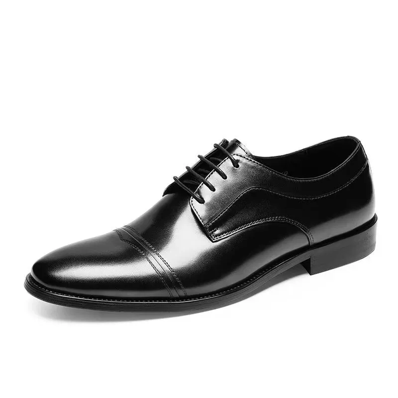 LuxeLeather Chic Derbies Dress Shoes