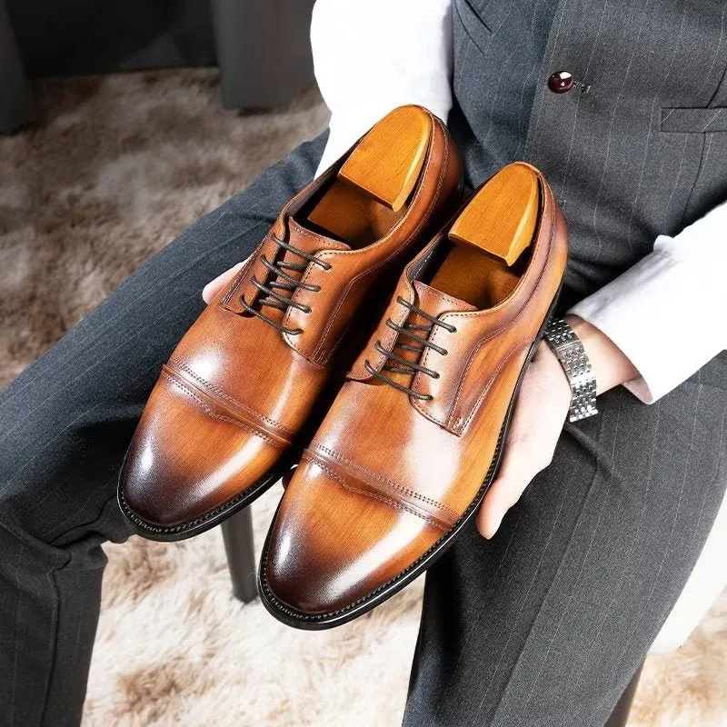 LuxeLeather Chic Derbies Dress Shoes