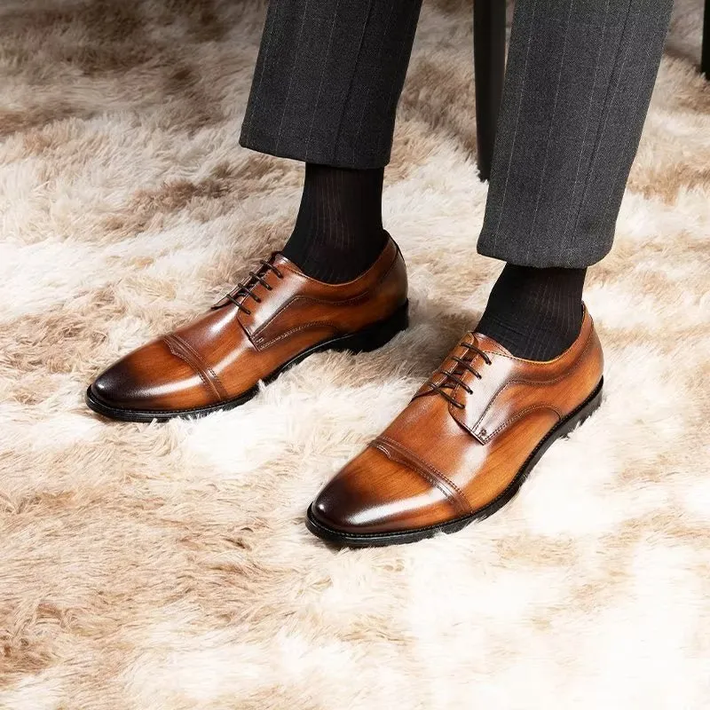 LuxeLeather Chic Derbies Dress Shoes