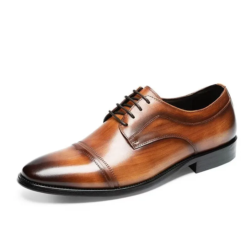 LuxeLeather Chic Derbies Dress Shoes