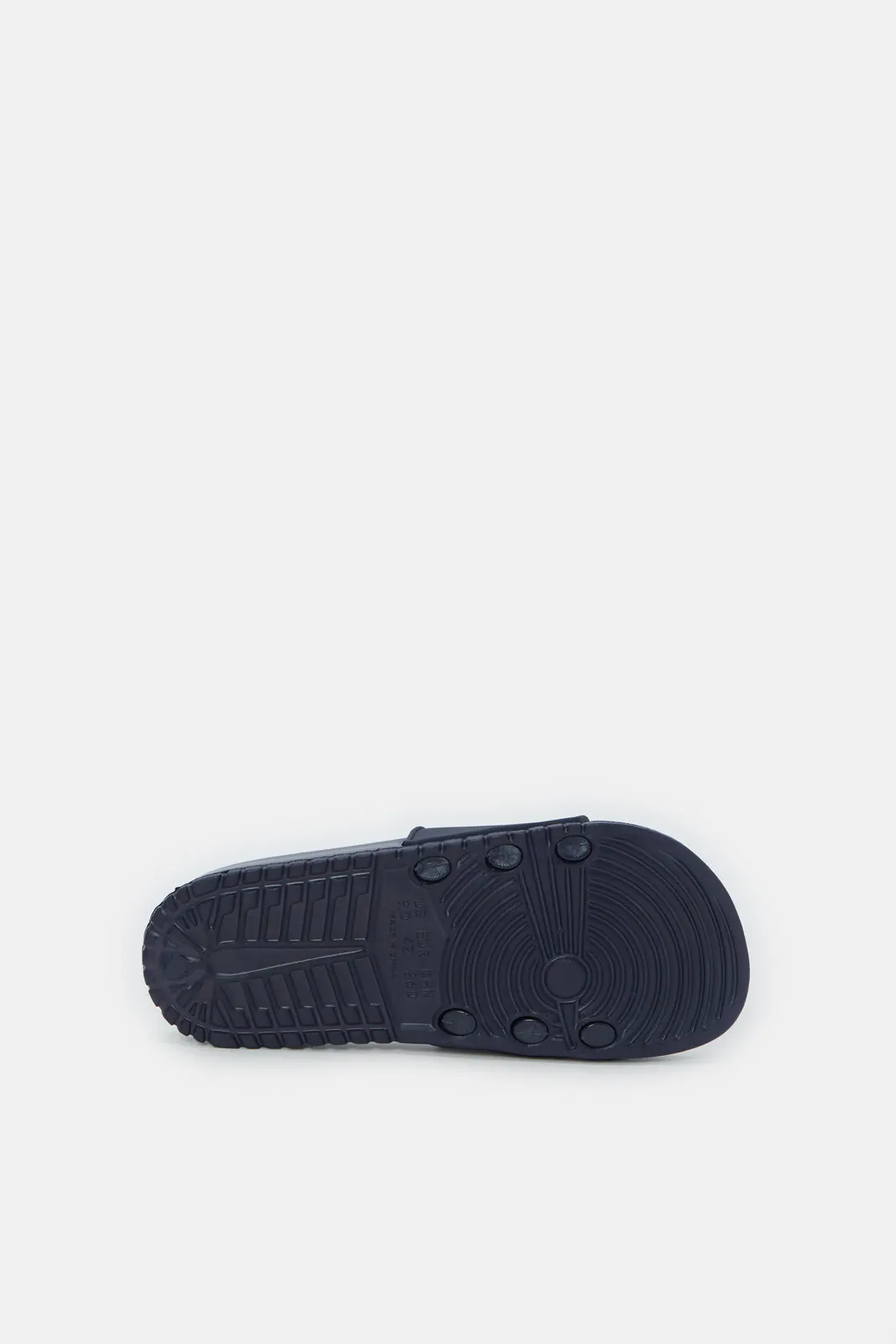 Men Navy Embossed Slide