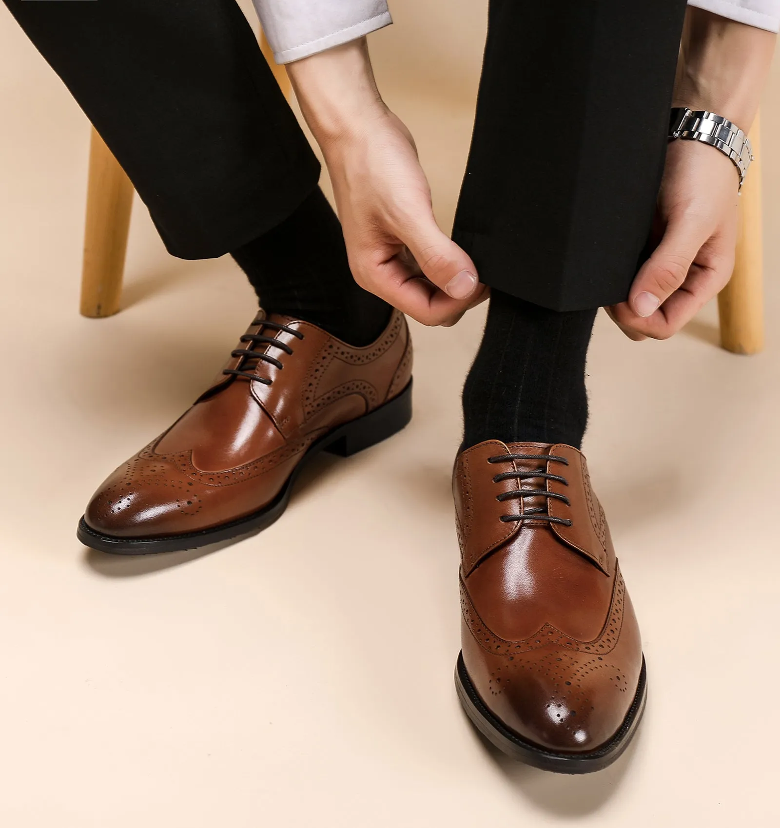 Men's Comfort Brogues Leather Derby