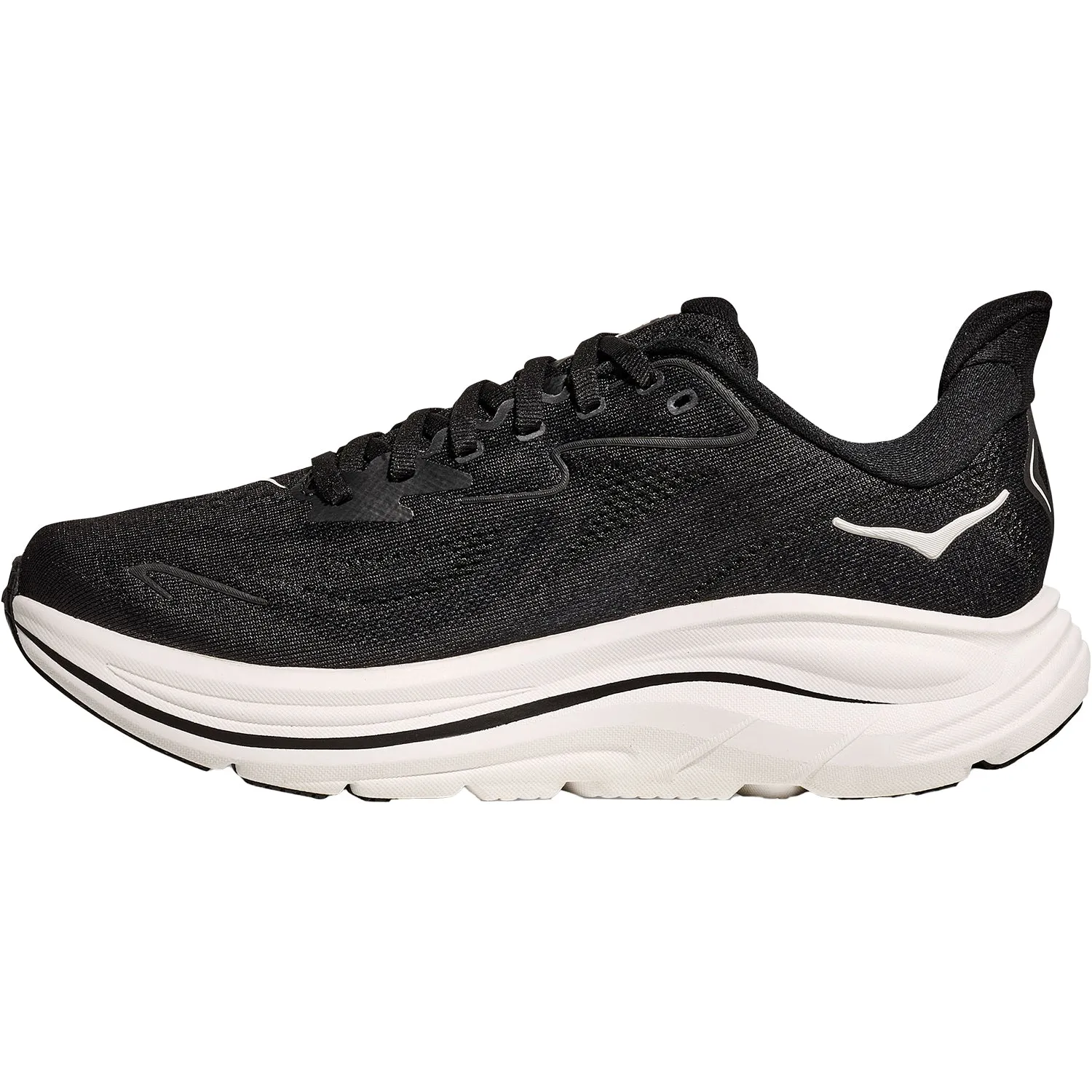 Men's Hoka Clifton 10 Black/White Mesh