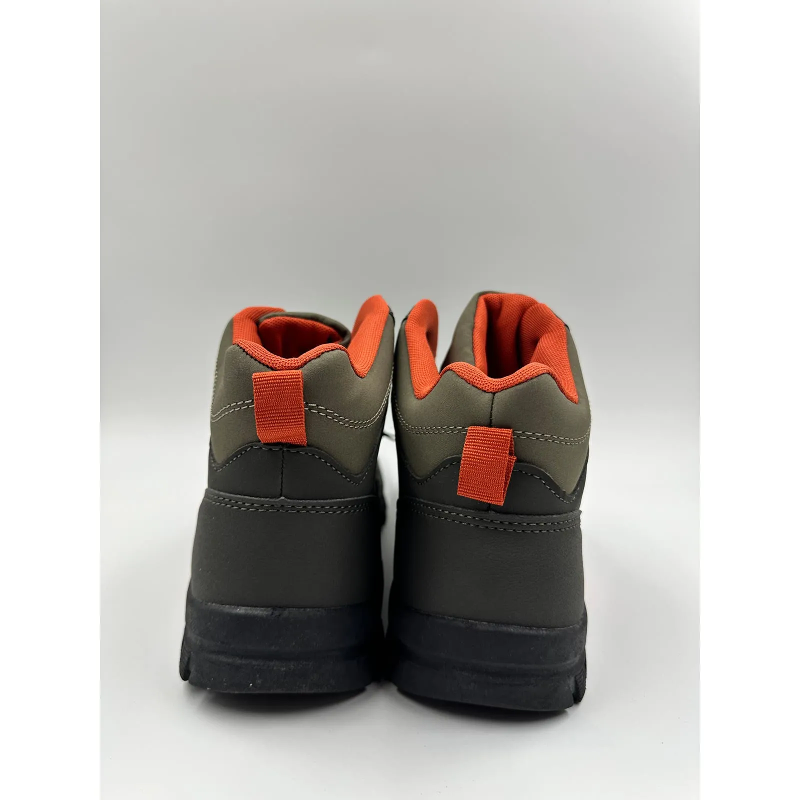 Men's Size 11, High Top Olive Green Hikers w/ Black and Orange Accents