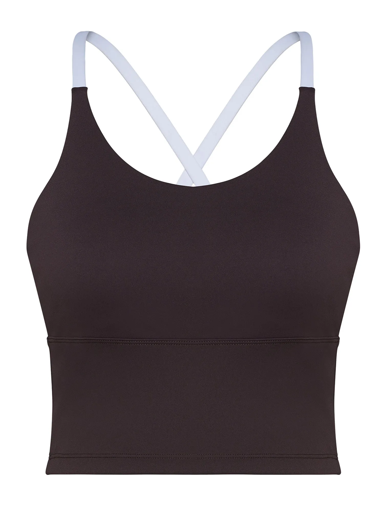 Mocha Cross Back Sports Bra