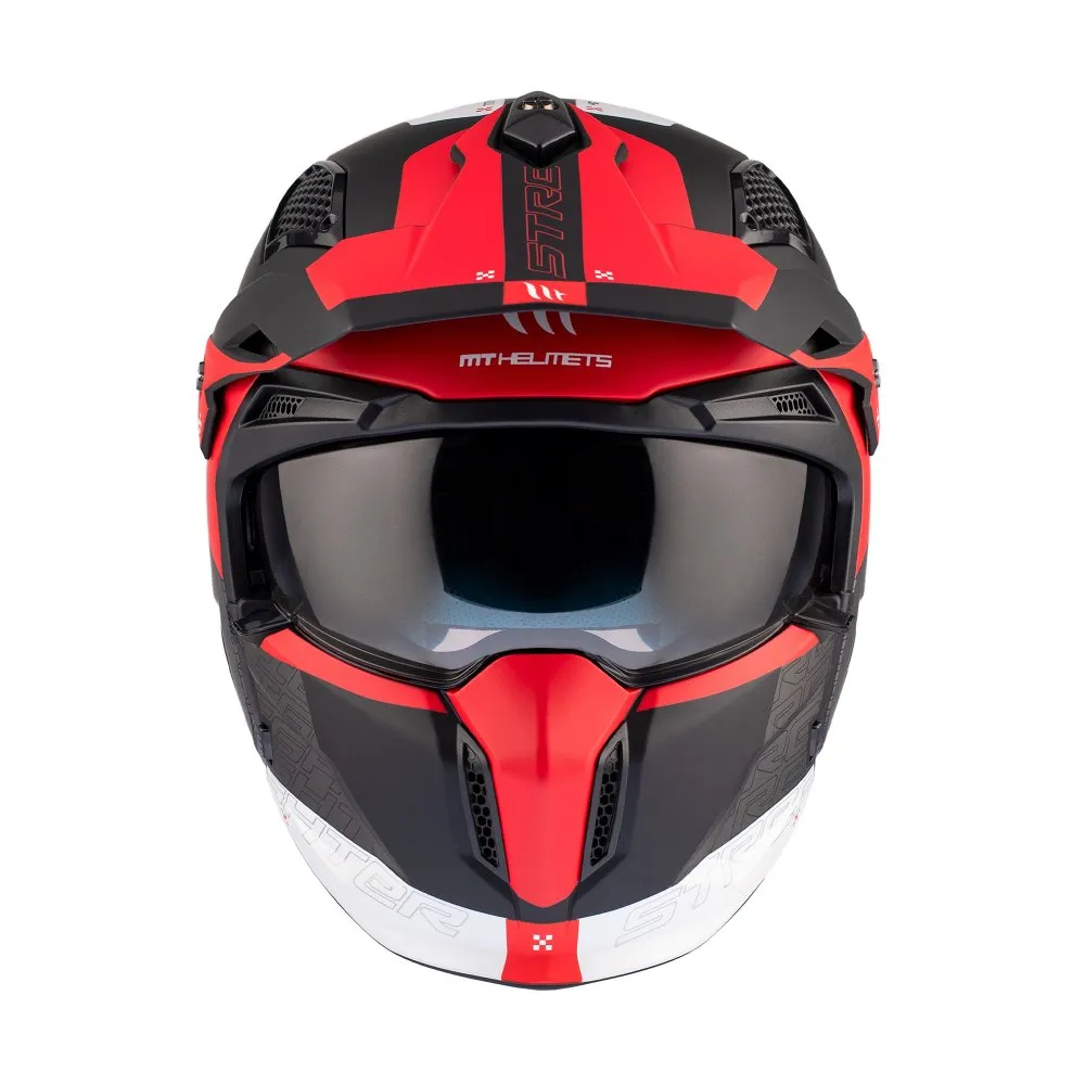 MT Streetfighter SV S Totem B15 Matt Blk Red White Adventure Helmet