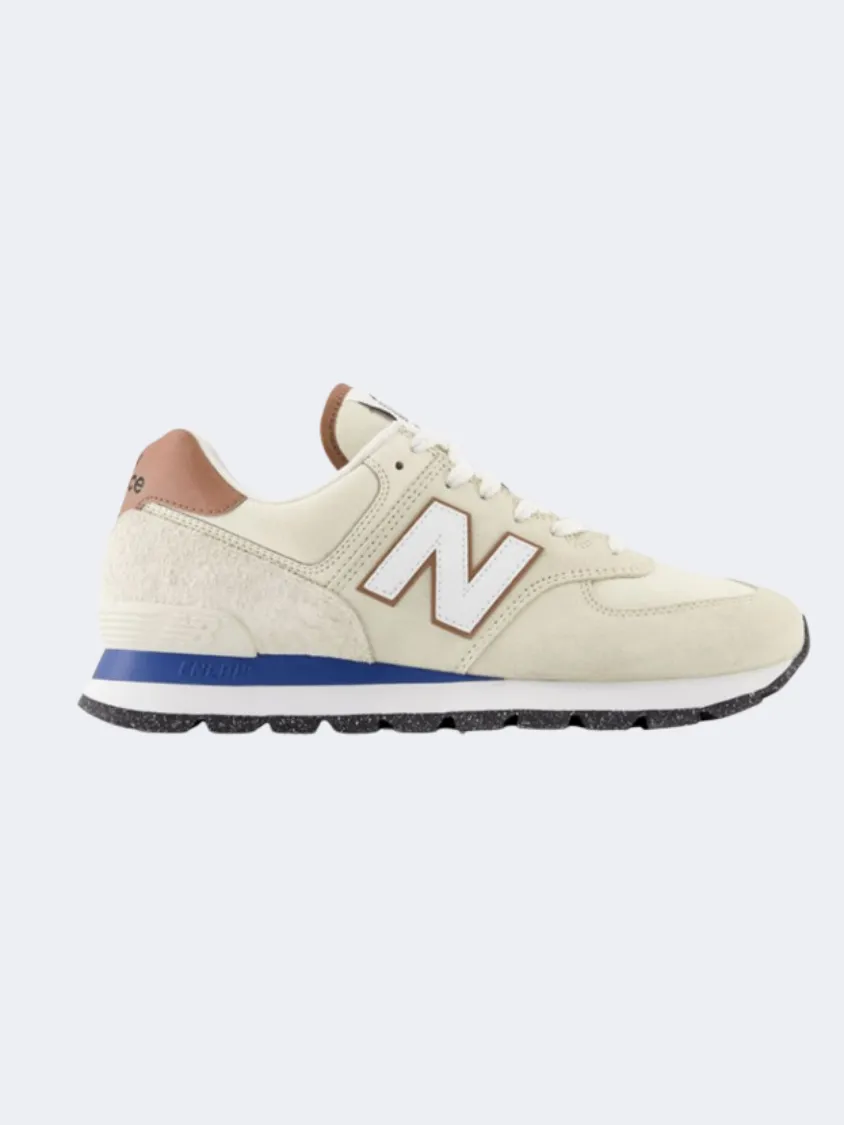 New Balance 574 Rugged Men Lifestyle Shoes White/Brown/Blue