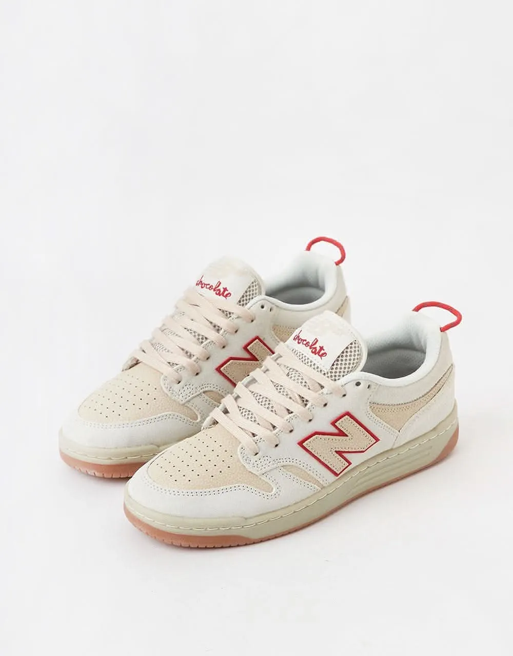 New Balance Numeric x Chocolate 480 Skate Shoes - Sea Salt/White