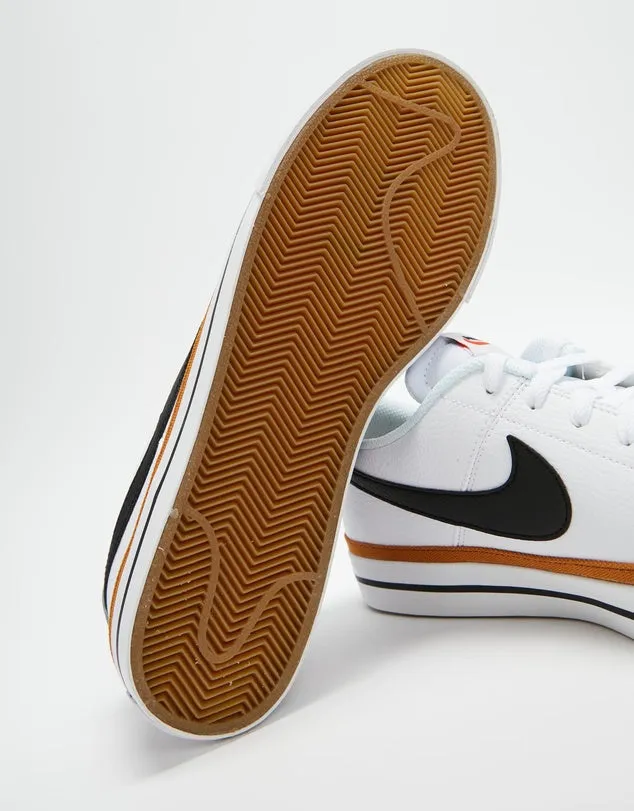 NIKE COURT LEGACY - WHITE/BLACK-DESERT OCHRE