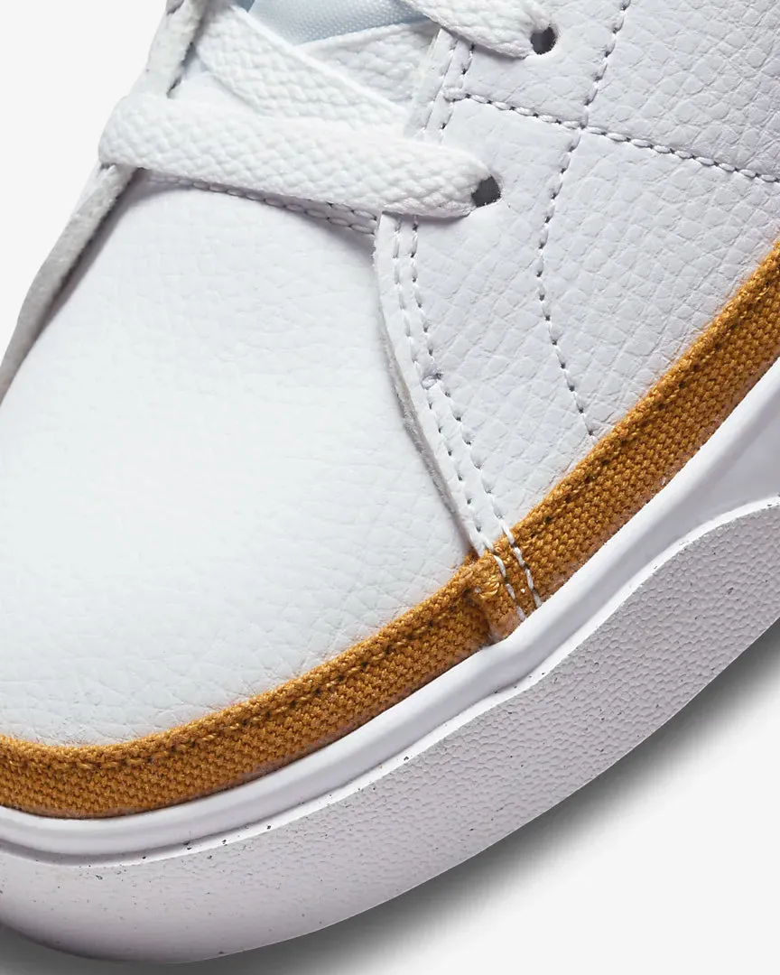 NIKE COURT LEGACY - WHITE/BLACK-DESERT OCHRE