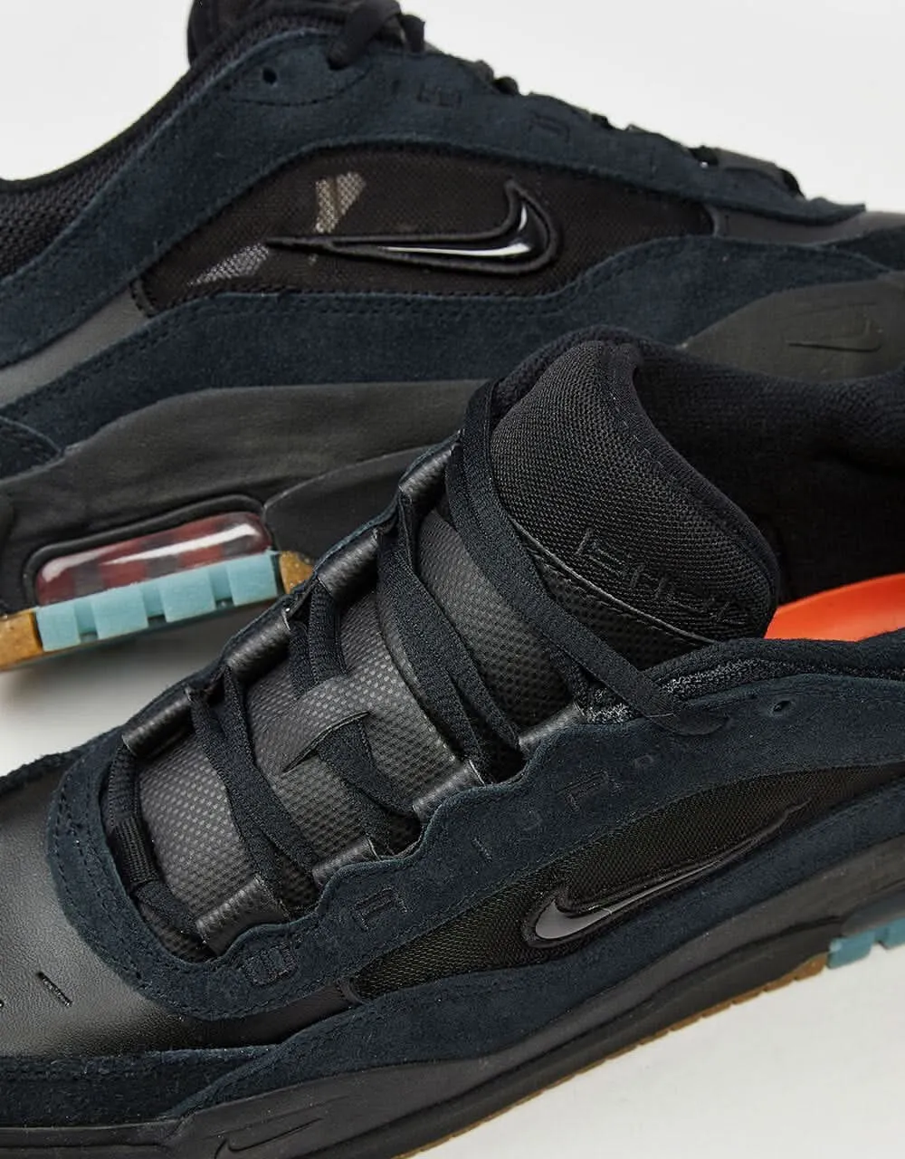 Nike SB Air Max Ishod Skate Shoes - Black/Black-Anthracite-Black-Gum Lt Brown-Univ Blue